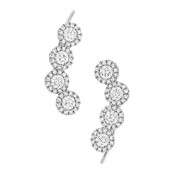 0.92CT DIAMOND EAR CRAWLER EARRING