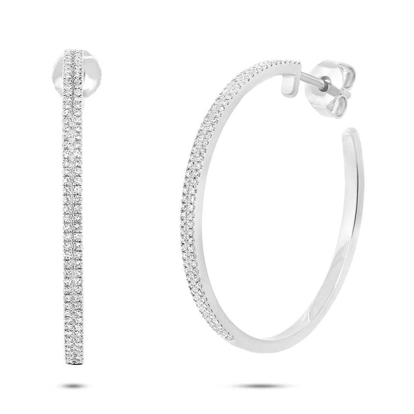 0.39CT DIAMOND HOOP EARRING