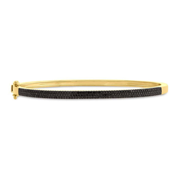 0.58CT BLACK DIAMOND PAVE BANGLE
