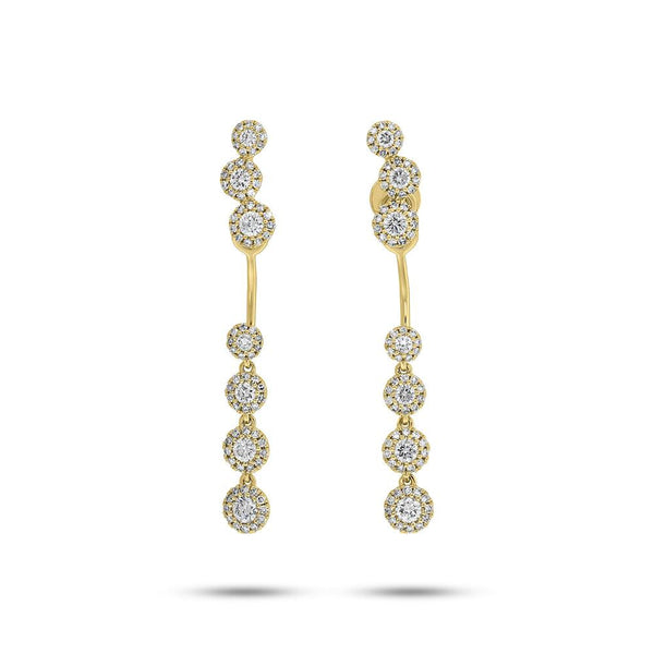 0.94CT DIAMOND EARRING JACKET WITH STUDS