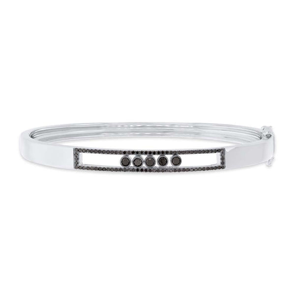 0.44CT BLACK DIAMOND SLIDER BANGLE