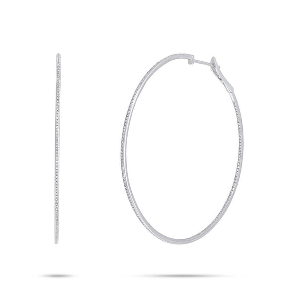 0.80CT DIAMOND HOOP EARRING