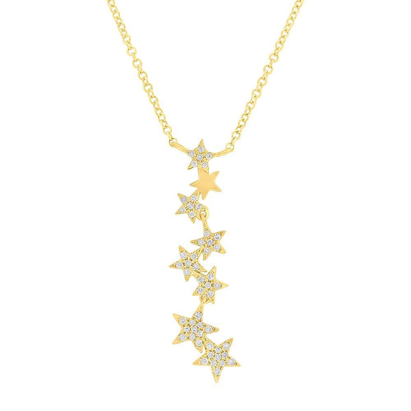 Shy Creation 0.11Ct Diamond Star Necklace SC55006067
