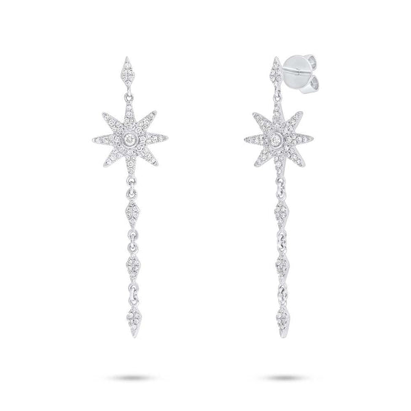 0.33CT DIAMOND STAR EARRING