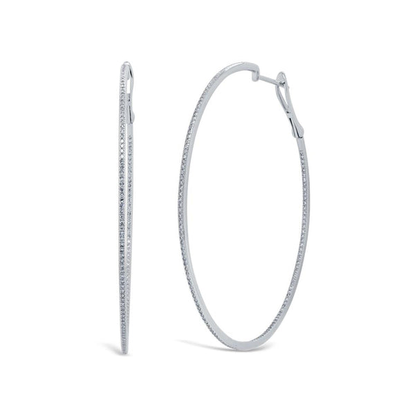 0.72CT DIAMOND HOOP EARRING