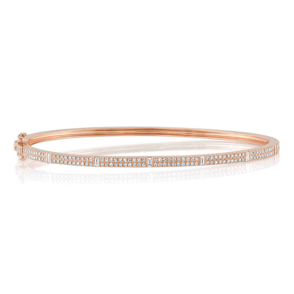 0.59CT DIAMOND BAGUETTE BANGLE