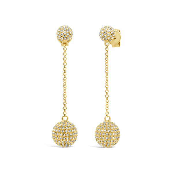 0.72CT DIAMOND PAVE BALL EARRING