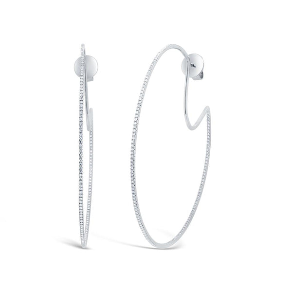 0.77CT DIAMOND HOOP EARRING