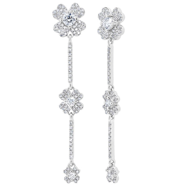 0.81CT DIAMOND CLOVER EARRING