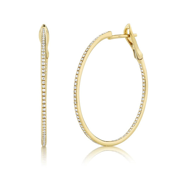 0.40CT DIAMOND HOOP EARRING