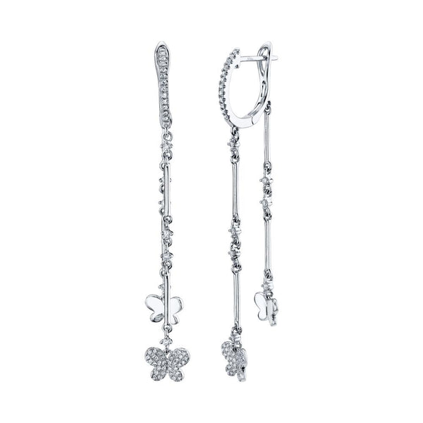 0.38CT DIAMOND PAVE BUTTERFLY EARRING