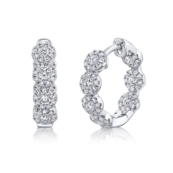 0.74CT DIAMOND HOOP EARRING