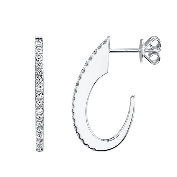 0.42CT DIAMOND HOOP EARRING