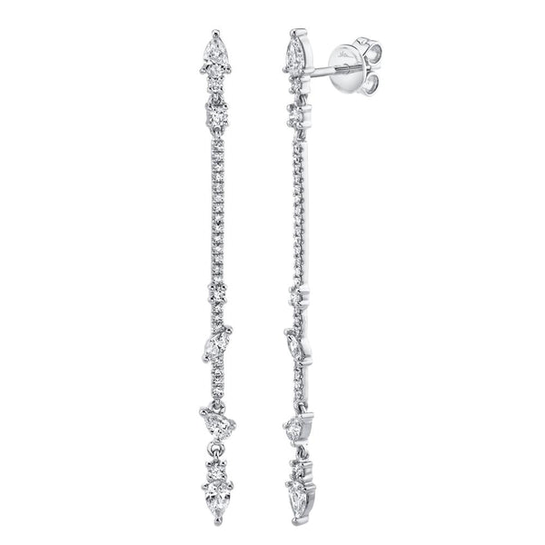 0.91CT DIAMOND MARQUISE PEAR EARRING