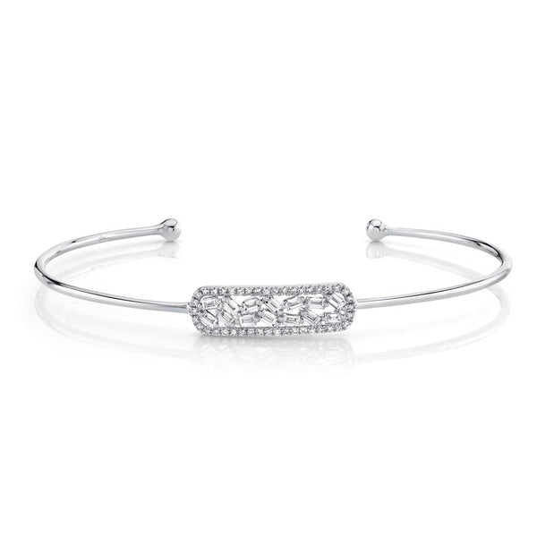0.47CT DIAMOND BAGUETTE BAR BANGLE