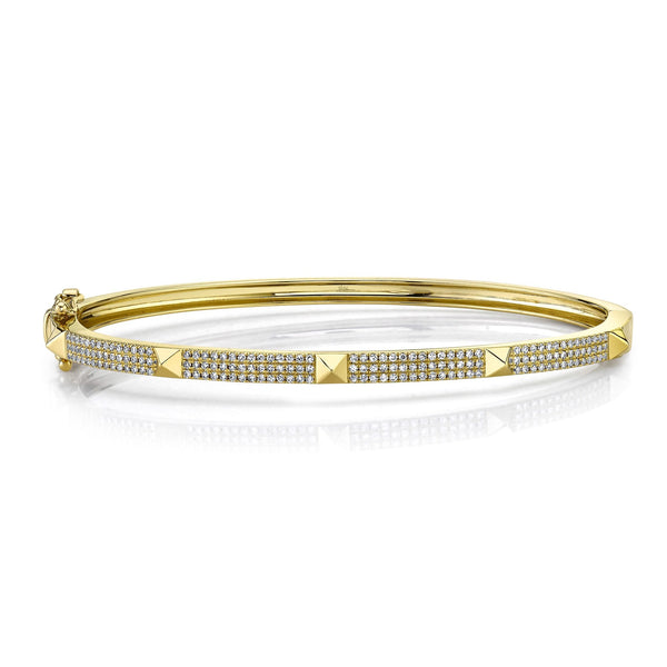 0.45CT DIAMOND PAVE PYRAMID BANGLE