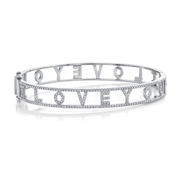 0.54CT DIAMOND "I LOVE YOU" BANGLE