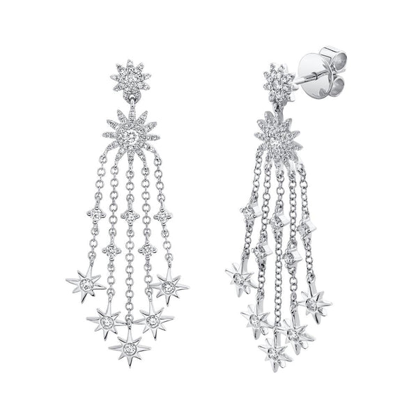 0.73CT DIAMOND STARBURST FRINGE EARRING