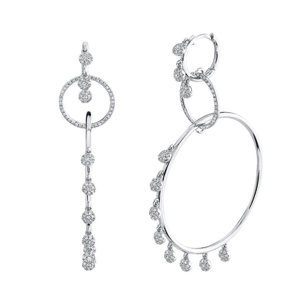 0.87CT DIAMOND SHAKER EARRING