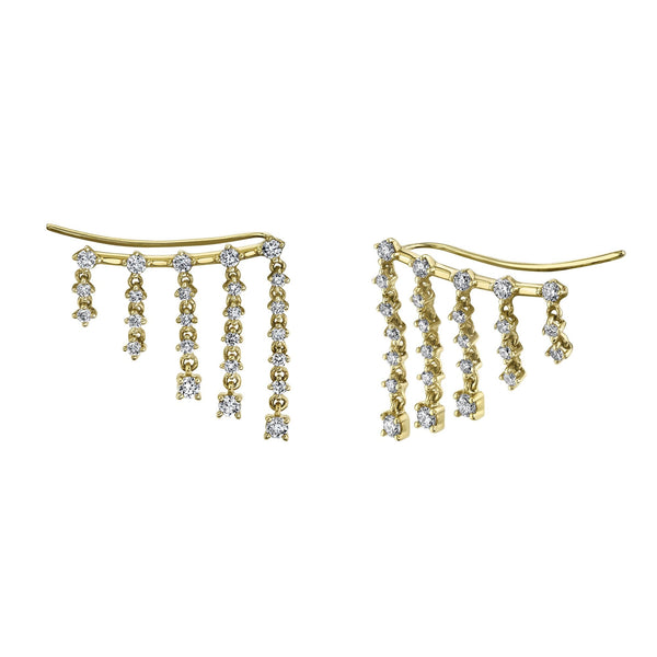 0.94CT DIAMOND EAR CRAWLER EARRING