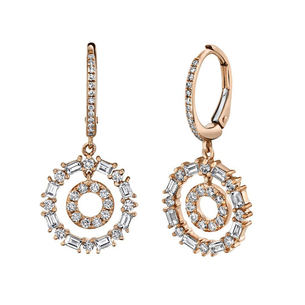 0.92CT DIAMOND BAGUETTE EARRING