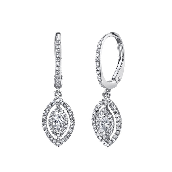 0.42CT DIAMOND MARQUISE EARRING