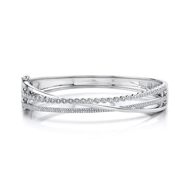 0.64CT DIAMOND BEZEL BANGLE