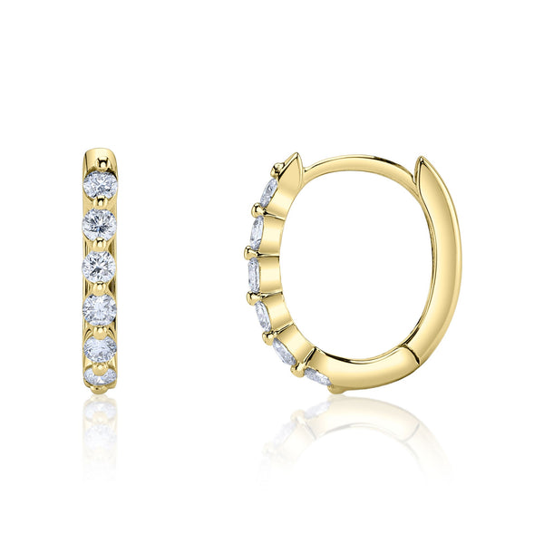 Shy Creation 0.26Ct Diamond Oval Huggie Earring SC55021642