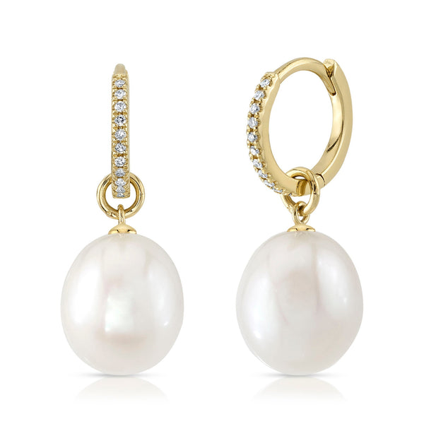 Shy Creation 0.06Ct Diamond & Cultured Pearl Earring SC55023676