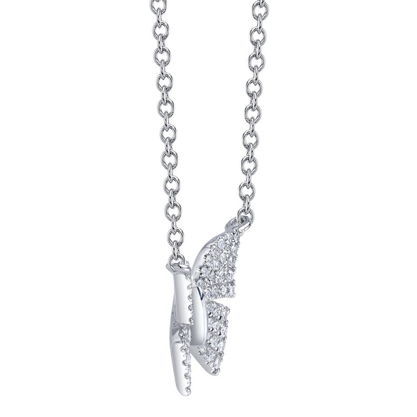 Shy Creation 0.15Ct Diamond Butterfly Necklace SC55024049