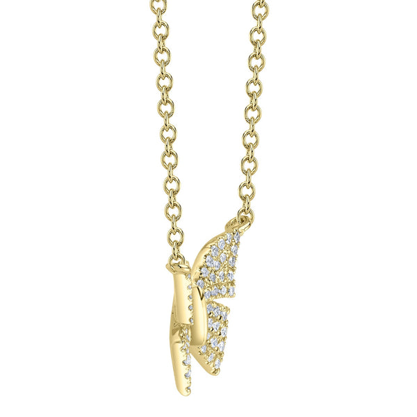 Shy Creation 0.15Ct Diamond Butterfly Necklace SC55024050