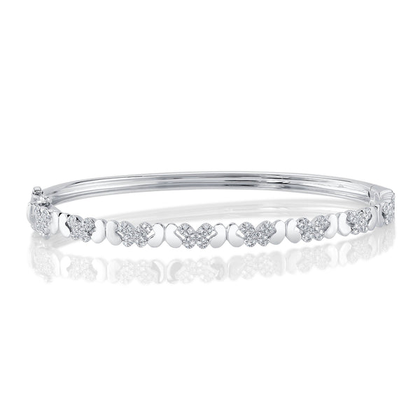 0.32CT DIAMOND BUTTERFLY BANGLE
