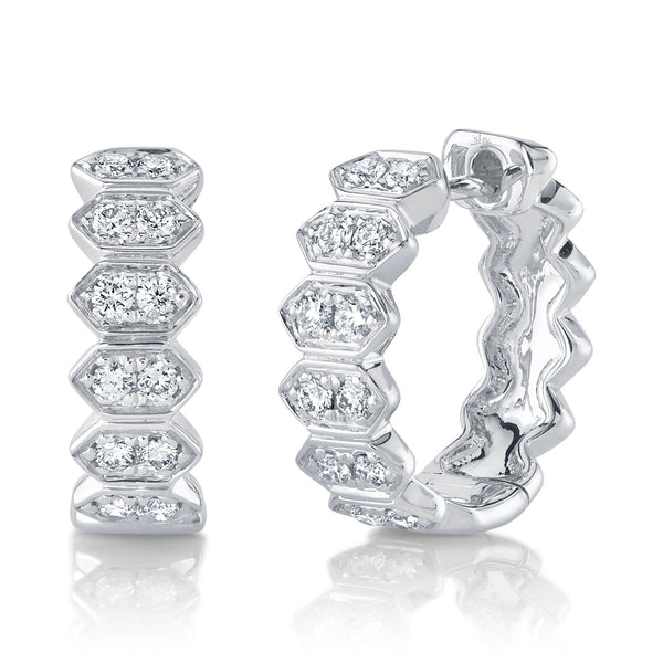 0.38CT DIAMOND HOOP EARRING