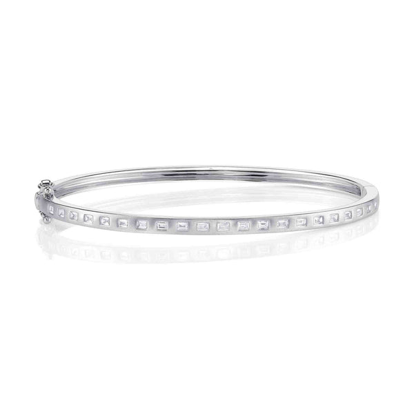 0.40CT DIAMOND BAGUETTE MATTE BANGLE
