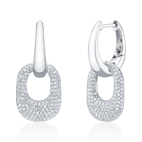 0.74CT DIAMOND PAVE EARRING