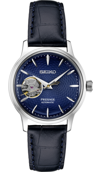 Seiko Presage SSA785 Limited Edition Cocktail Time Open Aperture Blue Dial