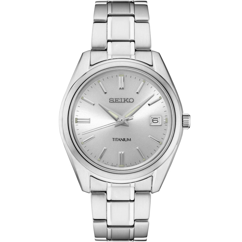 Seiko Essentials Collection Titanium Quartz Watch, SUR369