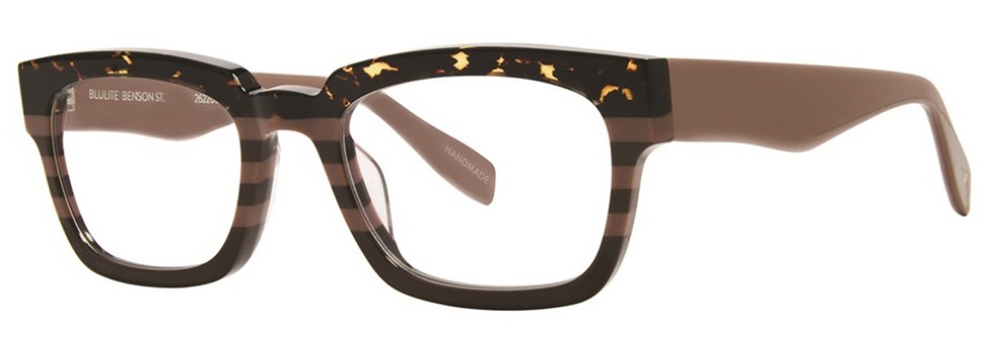 Scojo New York Readers Benson Street Blulite - Brown Beige Tortoise Eyeglasses