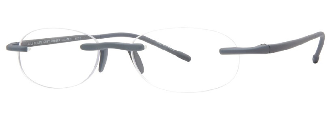 Scojo New York Readers Gels Original BluLite - Grey Rubber Coated Eyeglasses