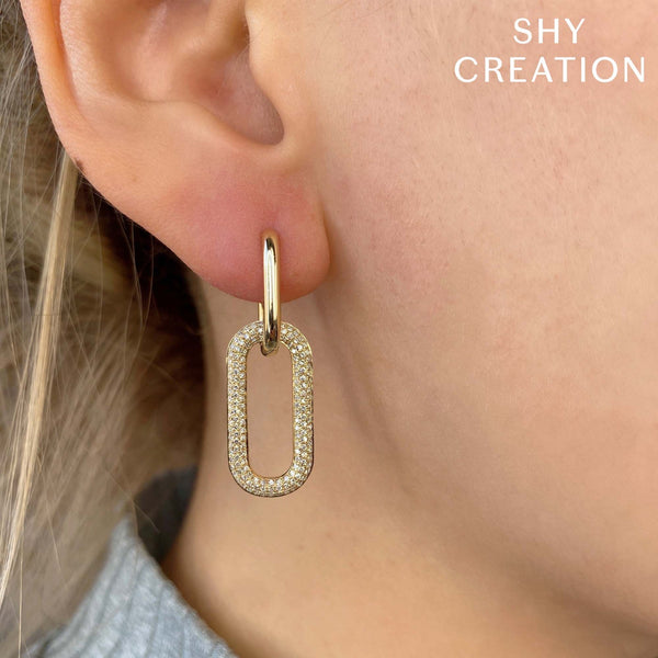 0.71CT DIAMOND PAVE EARRING