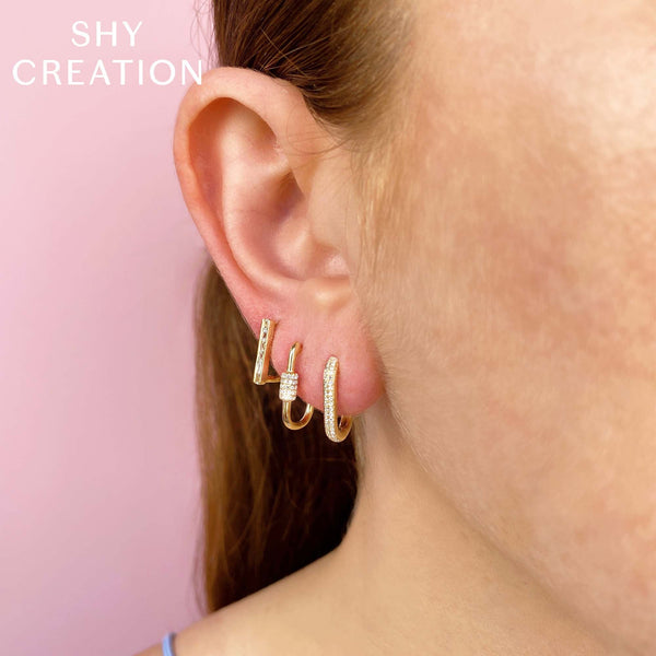 Shy Creation 0.24Ct Diamond Earring SC55023191