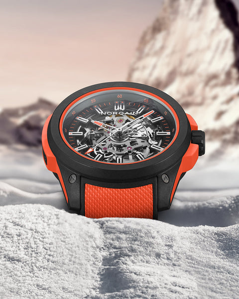 Norqain Wild One Skeleton 42Mm Coral NNQ3000QBR2AS/B013