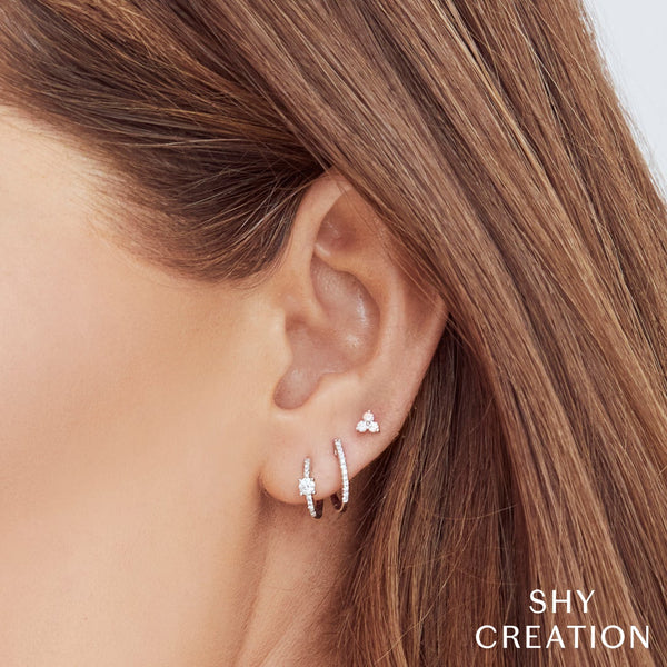 Shy Creation 0.25Ct Diamond Huggie Earring SC55020171