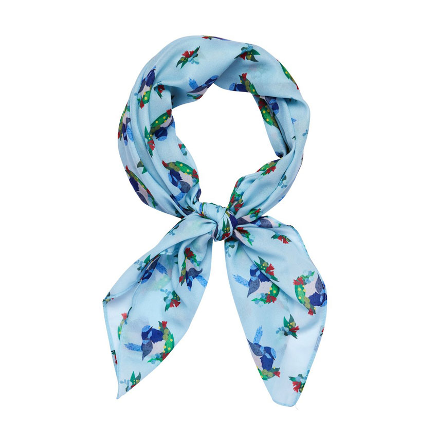 A Splendid Christmas Fairy Wren Head Scarf By Erstwilder