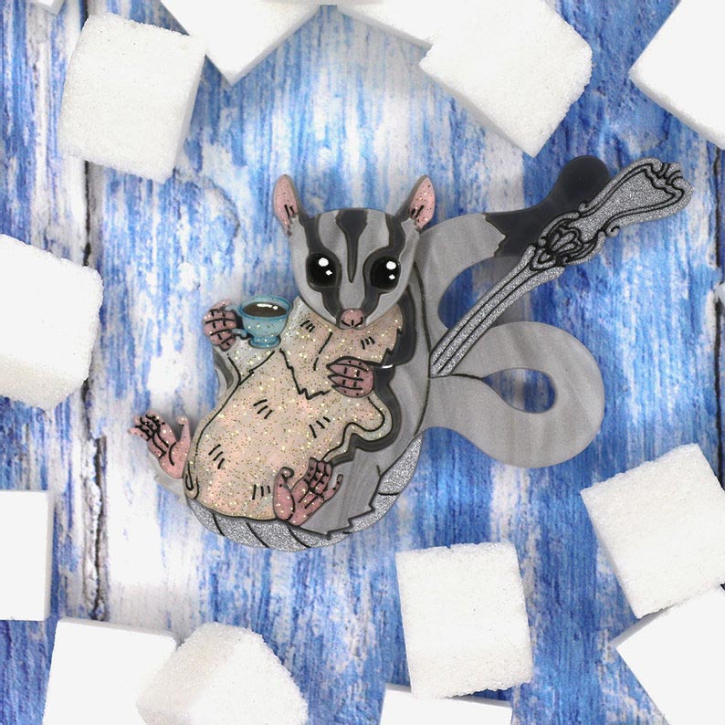 A Spoonful Of Sugar Glider Brooch By Gory Dorky