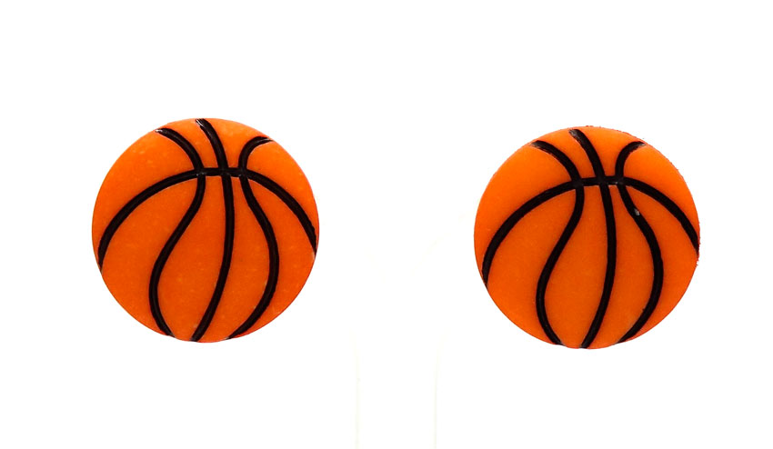 Acrylic Basketball Earrings