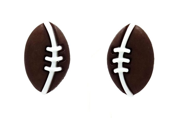 Acrylic Football Earrings