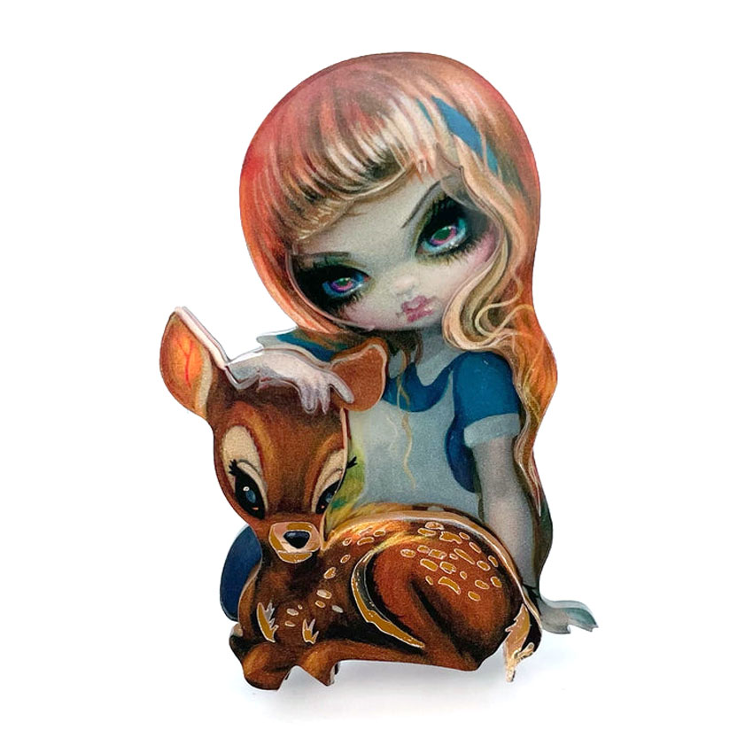 Alice And The Fawn Brooch By Wintersheart