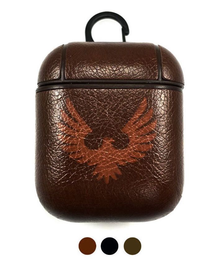 Apple AirPods 1 2 Pro Charging Case Leather Cover Wings Eagle #0057