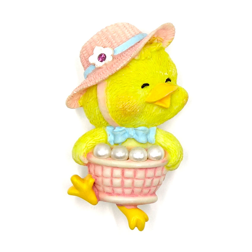 Easter Chick With Basket Of Eggs Pin By Avon